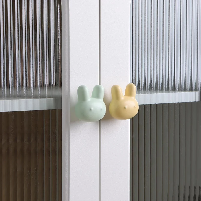 Rabbit Matte Ceramic Handles Drawer Cabinet Door Pull Modern Furniture Children's Room Cute Cartoon Decorative