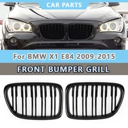 1Pair Front Bumper Grilles Kidney Grill For BMW X1 Series E84 SDrive XDrive 2009-2015 Dual Slat M Grille Style Car Accessories