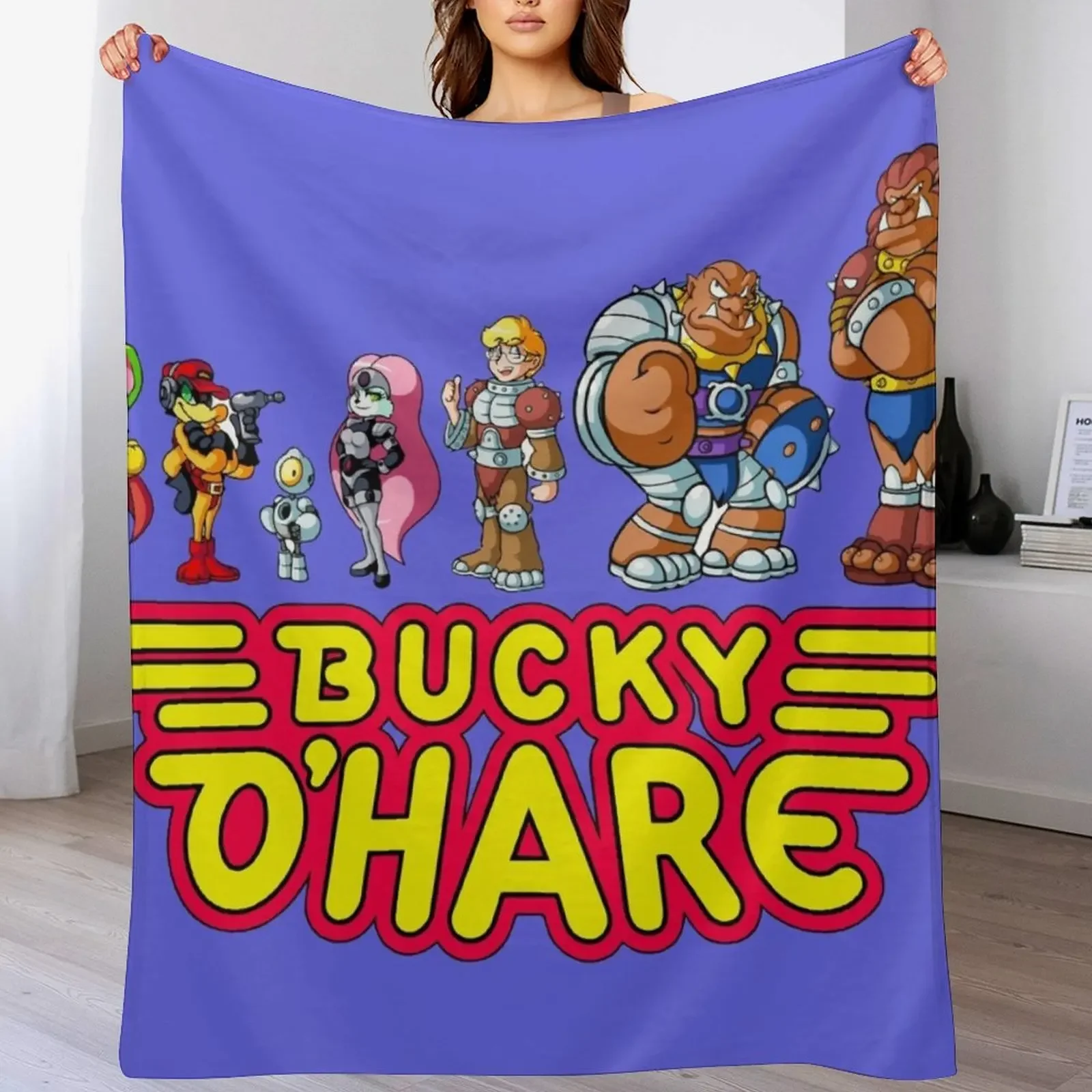 

Bucky O Hare characters Throw Blanket Outdoor Soft Blanket for Picnic Beach Camping