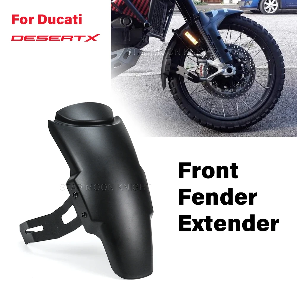 ABS Mudguard Fairing Front Fender Extender For Ducati Desert X DesertX 2022 2023 - Motorcycle Fender Extension