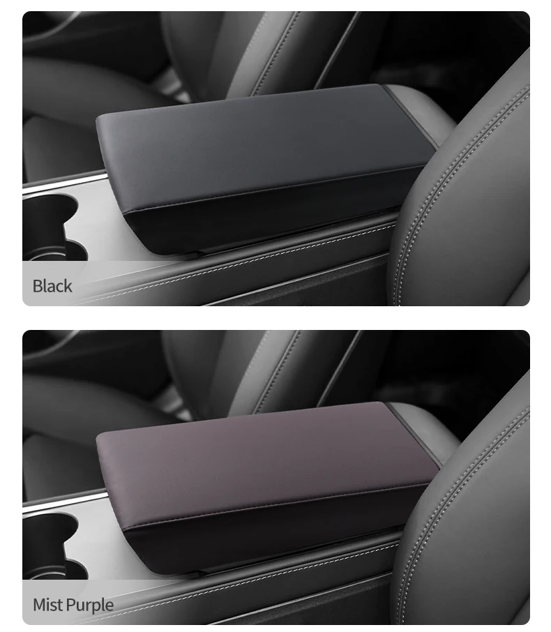 Mittelkonsolen-Armlehnenauflage für Tesla Model 3 Highland / Model Y Juniper ABS Armlehnenbox-Schutzabdeckung Autozubehör – Detail 12