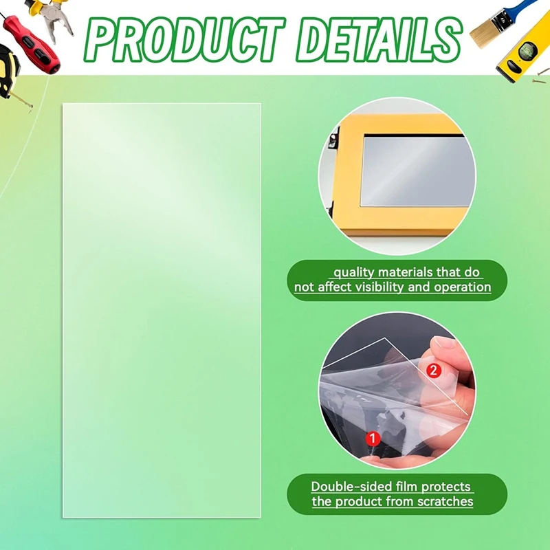 DT16 Inner Lens Protector Adhesive Sand Blast Film 23 X 11 Inch PET Abrasive Blasting Cabinet Lens Cover Sandblast 10pcs