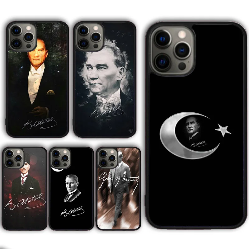 Mustafa Kemal Ataturk Signature Phone Case for iPhone 16 15 SE2020 13 14 11 12 Mini Pro Max 6 7 8 Plus  coque fundas Shell