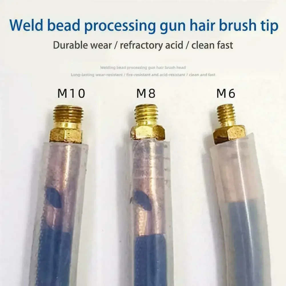 TIG WIG MIG Cleaning Brush M6/8/10 Cover Cleaning Weld Weldseam Cleaner For Electrolytic Pickling Welding Cleaning Accessories