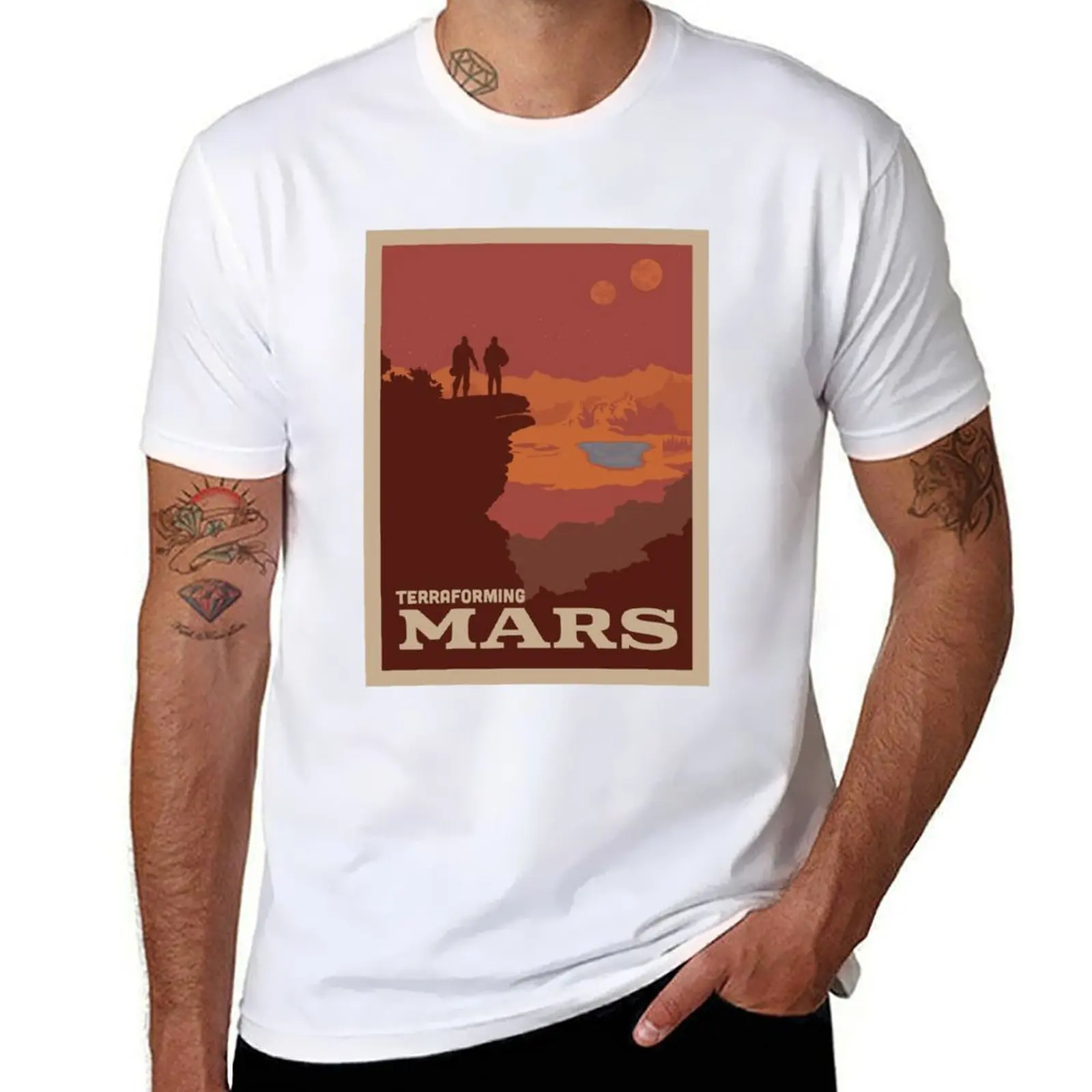 

Terraforming Mars Board Game - Minimalist Travel Poster Style - Gaming Art - Board Games T-Shirt man t shirt designer T-Shirt