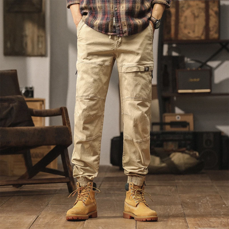 

New Men's Retro Trendy High-End Casual Work Pants Loose Fit Comfortable Clothing