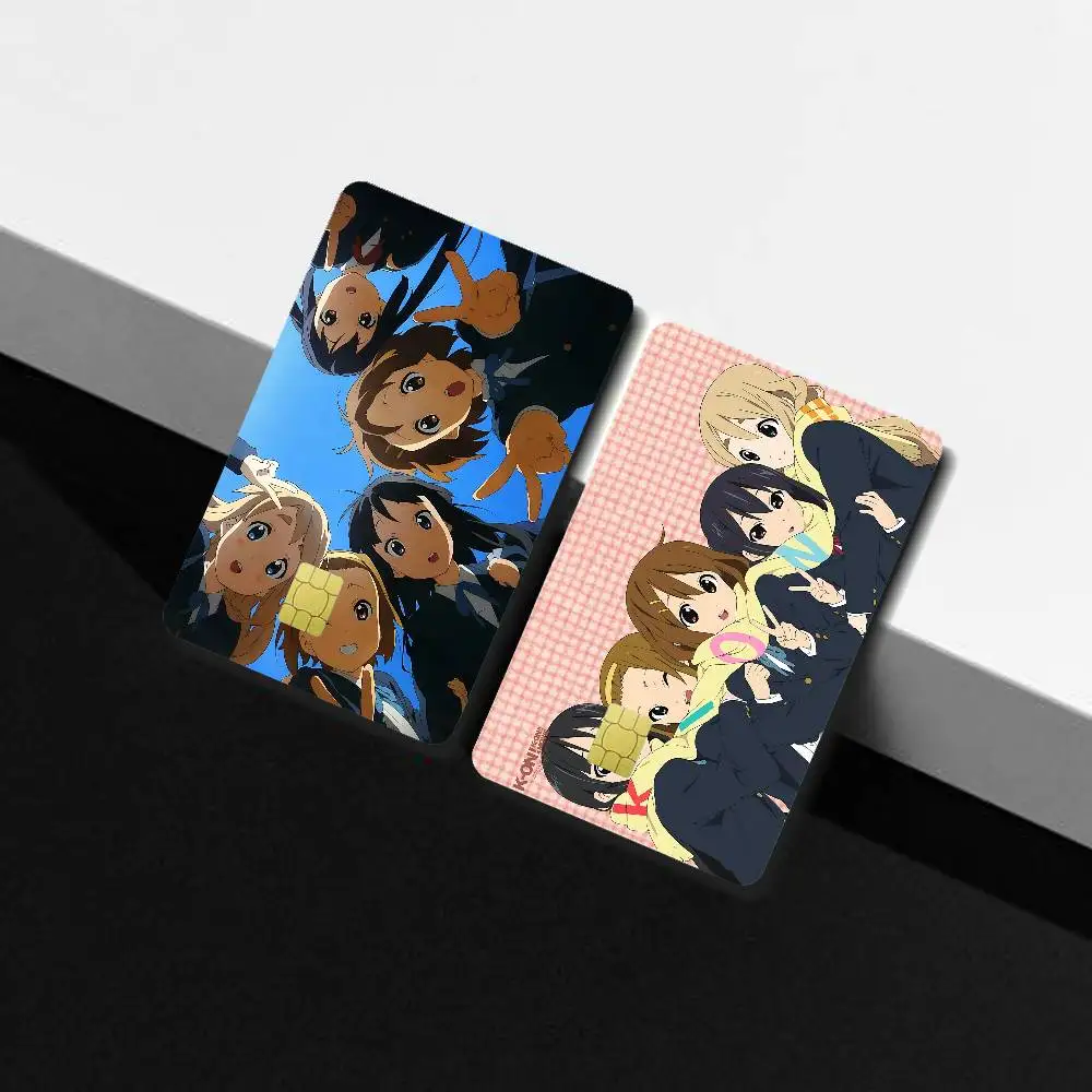 Cartoon K-K-ON! Credit Card Skin Stickers Matte Anti Scratch Suitable For VISA Card Bus And Subway Contactless IC Cards
