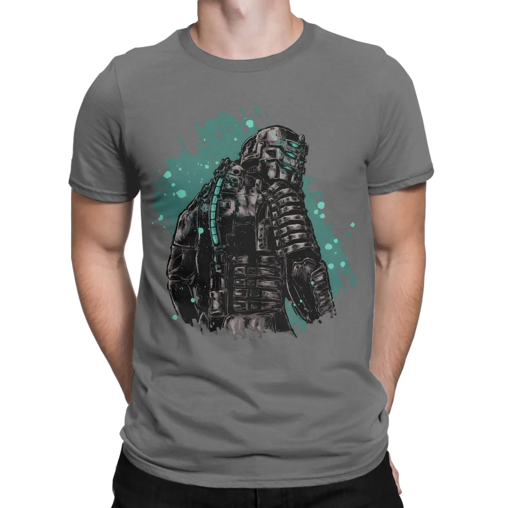 Harajuku Dead Space Isaac Clarke Horror T Shirt For Men Women Crewneck Short Sleeve Top Tee  100%Cotton Summer Tops Shirts
