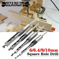 4pcs Woodworking Tools HSS Square Hole Drill Bit Auger Bit Steel Mortising Drilling Craving Carpentry Tools Woodworking Drill