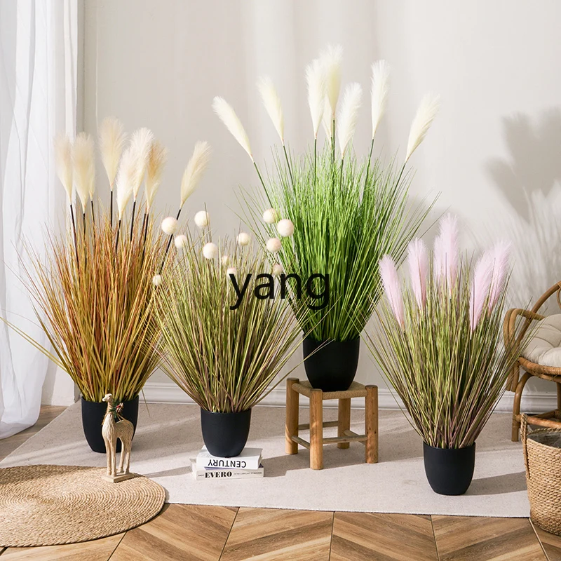 CX simulated reed grass landscape plant landscaping indoor simulated flower green plant landscaping