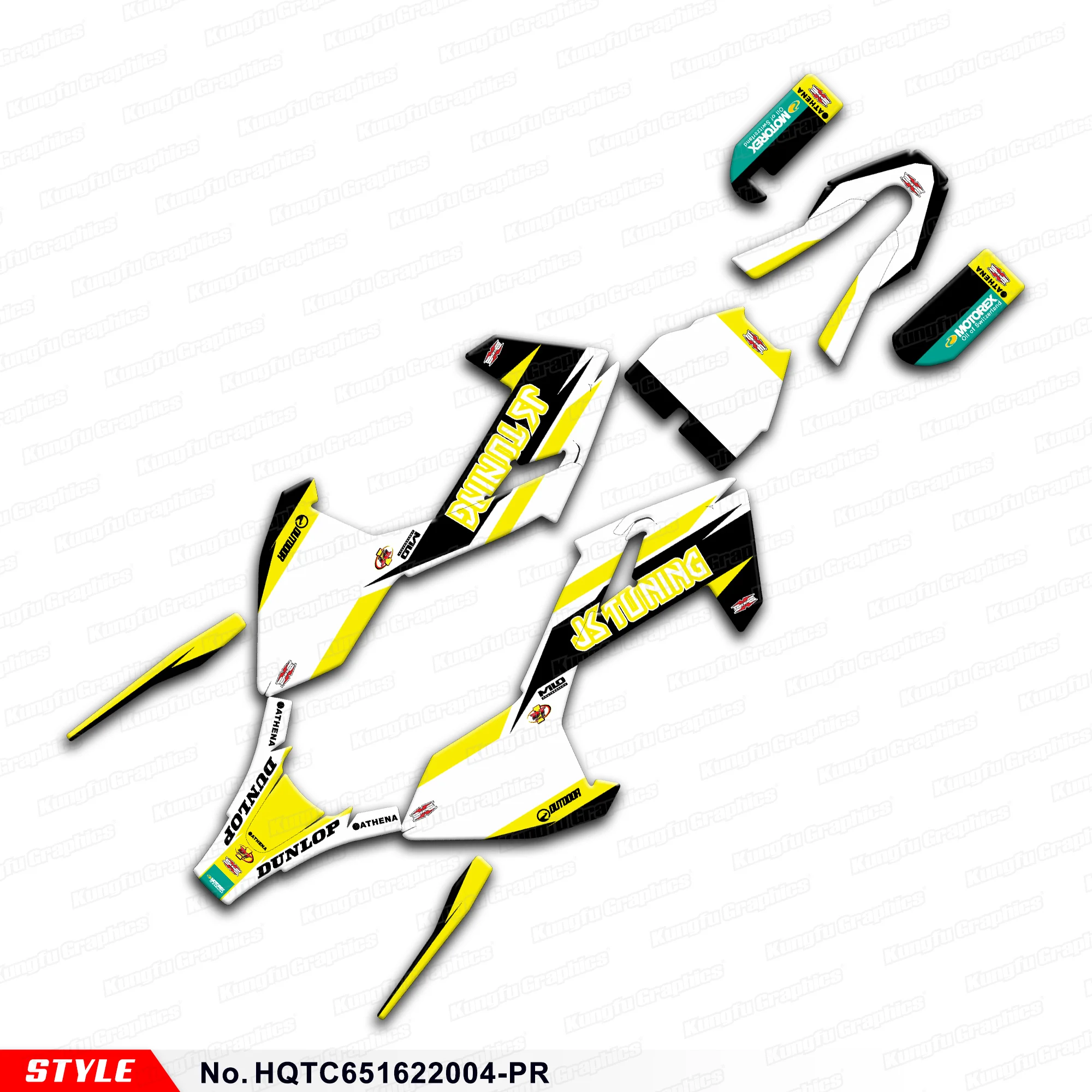 

AFTERMARKET Dirt Bike Decals Personalised Stickers Moto Racing Decor for Husqvarna TC65 2016-2023, HQTC651622004-PR