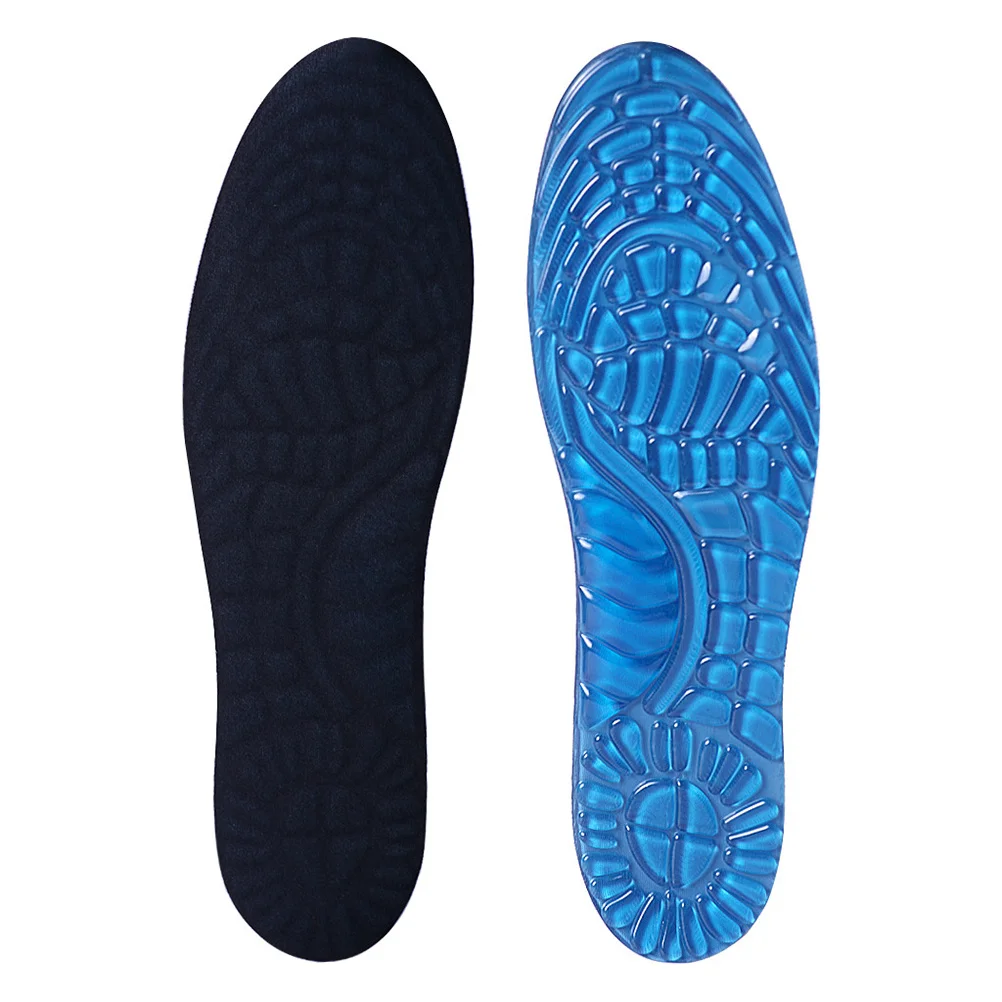 

1 Pair Massage Insoles Silicone Shoe Inserts For Men Women Size L 40-45 Breathable Arch Support Running Walking Sports Cushion