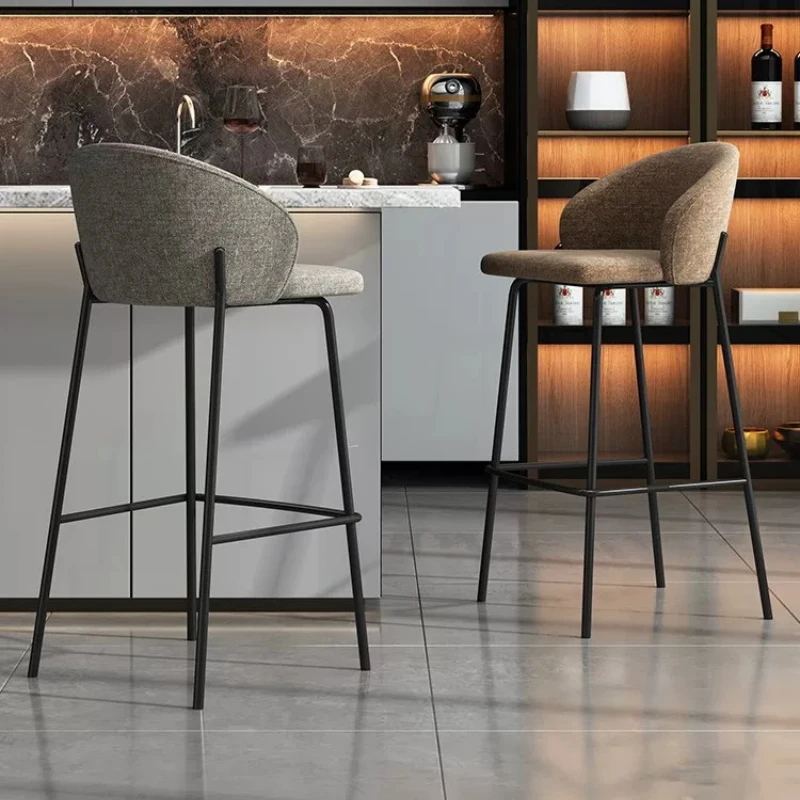 

Luxury Nordic Bar Chair Modern Indoor Comfortable Relaxing Bar Chair Metal With Backrest Chaise Bar Cuisine Nordic Furniture