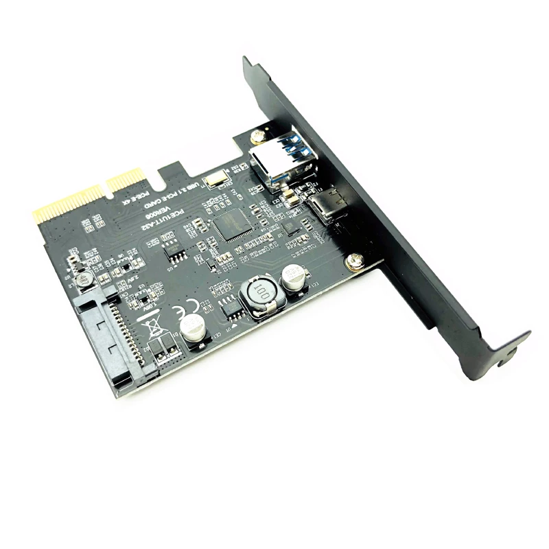 Tarjeta de expansión PCIe USB 3,1 tipo C A USB3.1 GEN 2 10gbps, USB tipo C + USB 3,0 tipo A, tarjeta elevadora PCI Express x4, adaptador USB