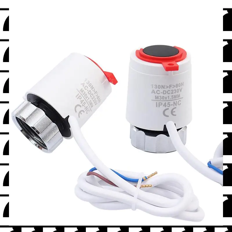 

A44U 2 Pcs 230V Normally Closed NC M30x1.5Mm Electrothermal Actuator For Underfloor Heating TRV Thermostatic Heat Dissipation
