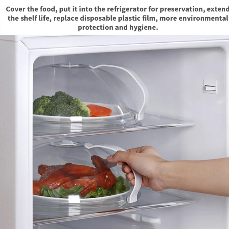 Professional Microwave Food High-Temperature Anti-Sputtering With Handle Heat Resistant Lid For Microwave Fresh-Keeping Cover