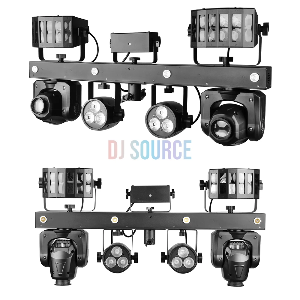 Con supporto LED 2X30W Fascio di luce a testa mobile 6X8W RGBW Par + Farfalla Luce RG Laser Stage Light DMX512 per DJ Disco Bar Set