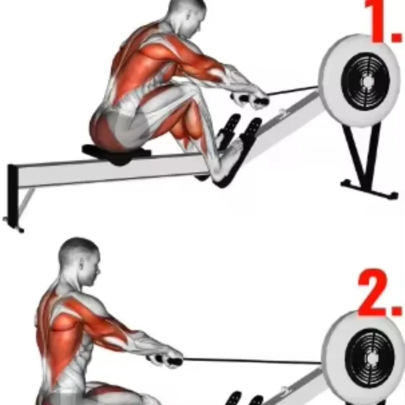 Best-Selling High-Performance Silent Flywheel Air Rower, High Intensity Home Fitness Rowing Machine