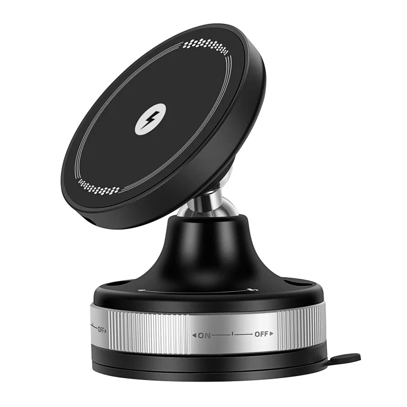 T29W Magnetic Wireless Car Charger 15W Fast Charging Phone Holder Mount for iPhone 16 15 14 Samsung Xiaomi Smartphone