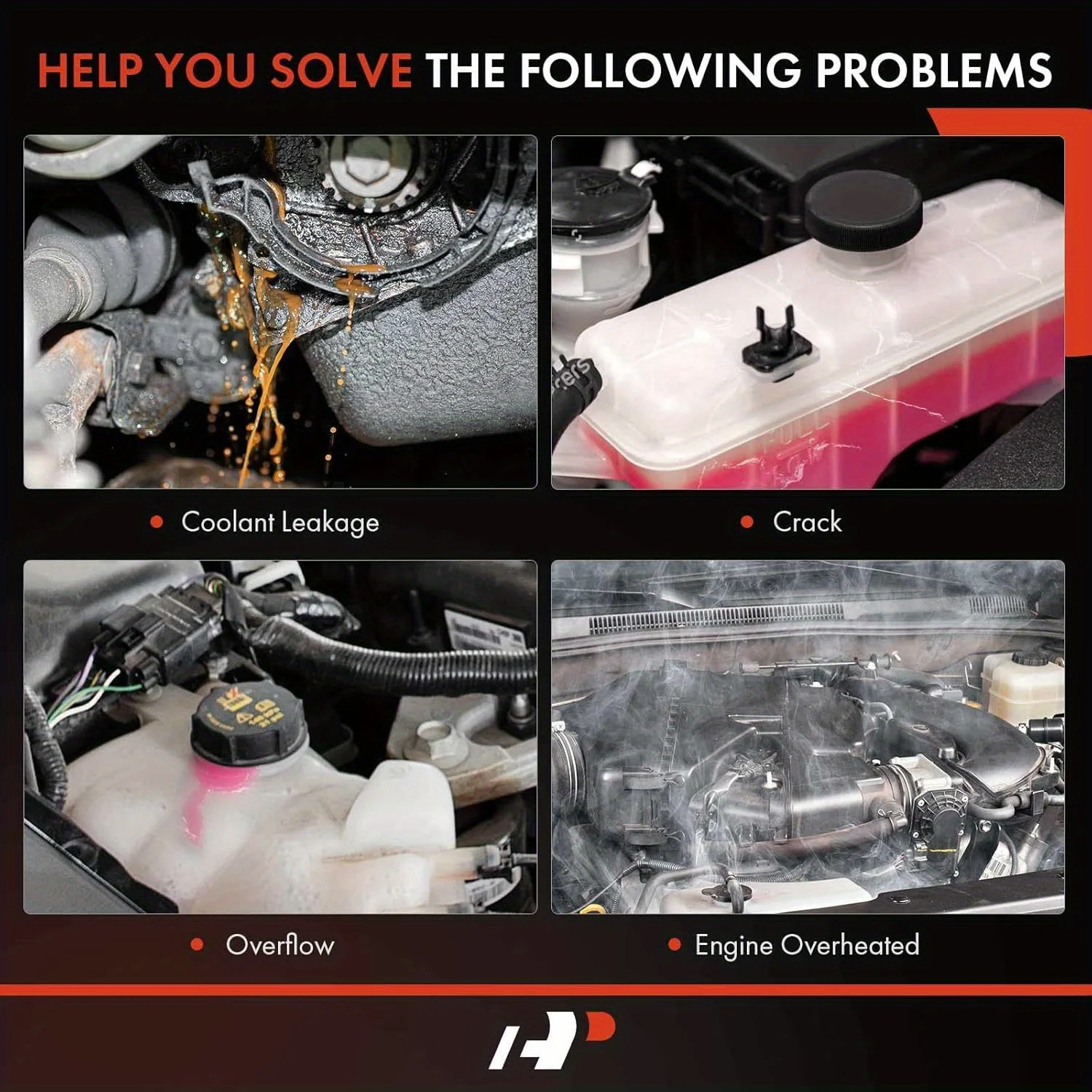Coolant Overflow Recovery Reservoir Tank  For Benz ML320, ML350, ML450, ML500, ML550, ML63 AMG, SLS AMG - Front Side, 1645000049 view 5