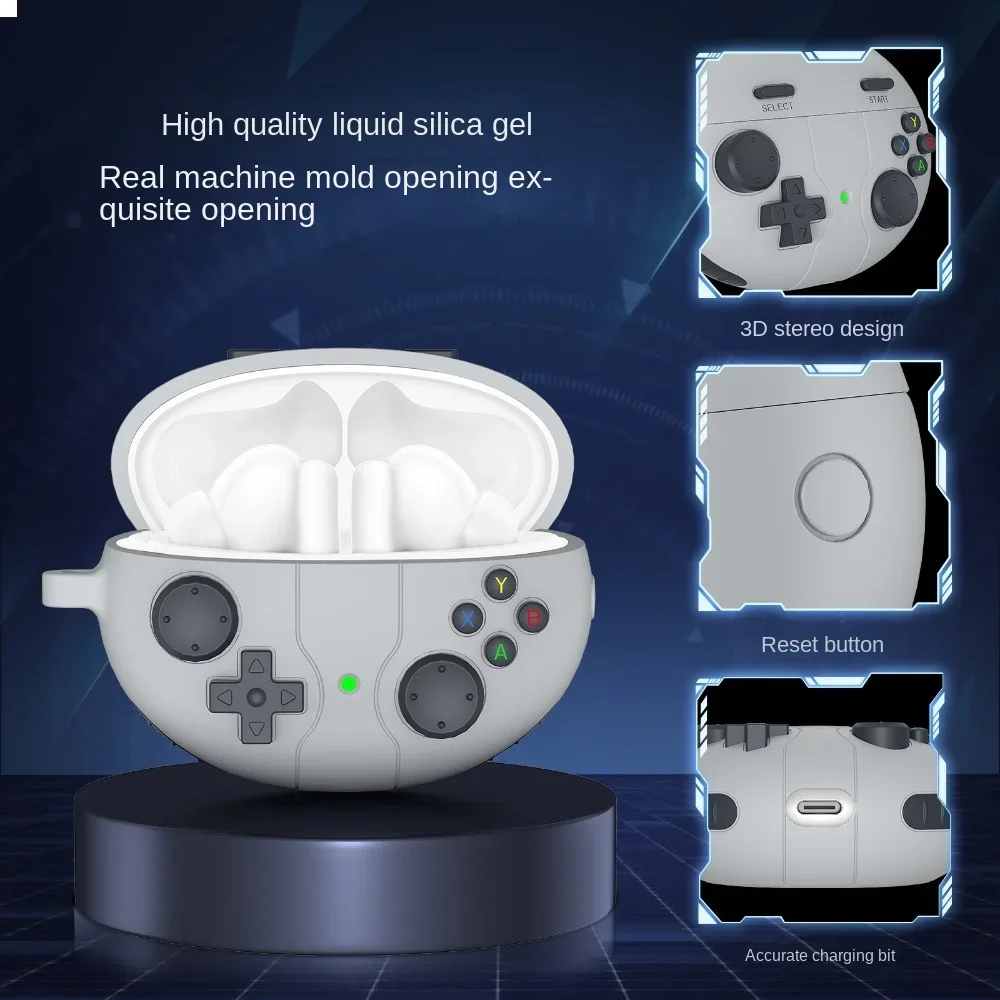 ثلاثية الأبعاد الكرتون لعبة وحدة التحكم نمط غطاء لهواوي Freebuds 5i 6i حافظة سيليكون سماعة كوكه لهواوي Freebuds 6i 5i حالات