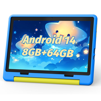 URAO 10 Inch Kid Tablet Android 14 8GB RAM 64GB ROM 1TB Expand 5G WiFi 4000MAH Battery Dual Camera Children's Gift Kids Software