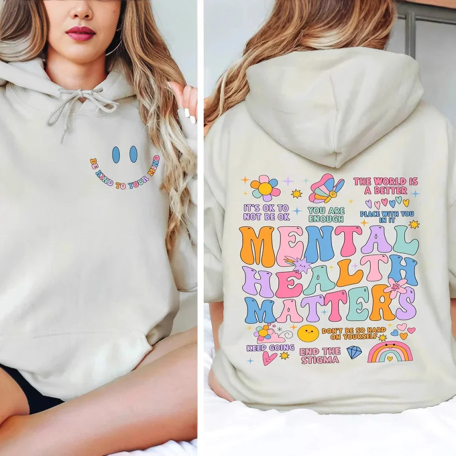 Sweat-shirt pour femmes, problèmes de santé mentale, inspirant