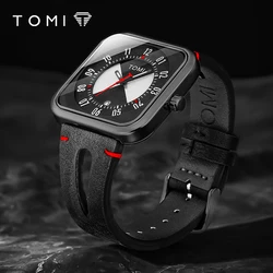 TOMI Fashion Square Watch Men's and Women's Simple and Atmospheric Business Leisure Trend Quartz Electronic Watch