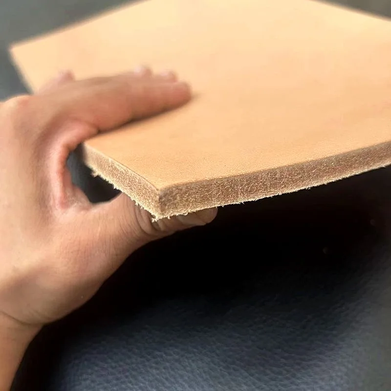 Image of 5 mm dickes und steifes Büffelleder aus der obersten Schicht, Rindsleder, pflanzlich gegerbtes Leder, echtes Leder, handgefertigt, DIY, Originalfarbe