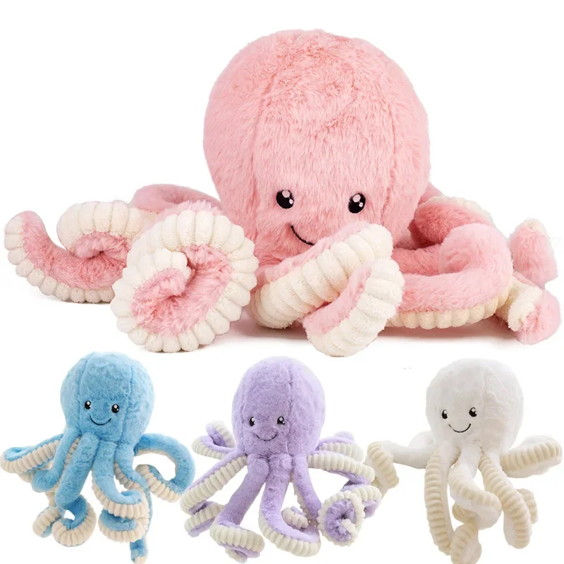 Juguetes creativos de pulpo de peluche para niños, muñecos de peluche de ballena, colgante pequeño, juguetes de animales marinos, regalos para bebés, 18cm