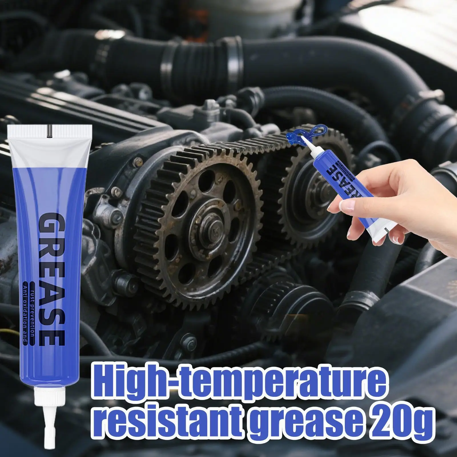

Высокотемпературная смазка, 20 г, высокотемпературная литиевая смазочная трубка для подшипников колес, портативный сверхмощный смазочный герметик