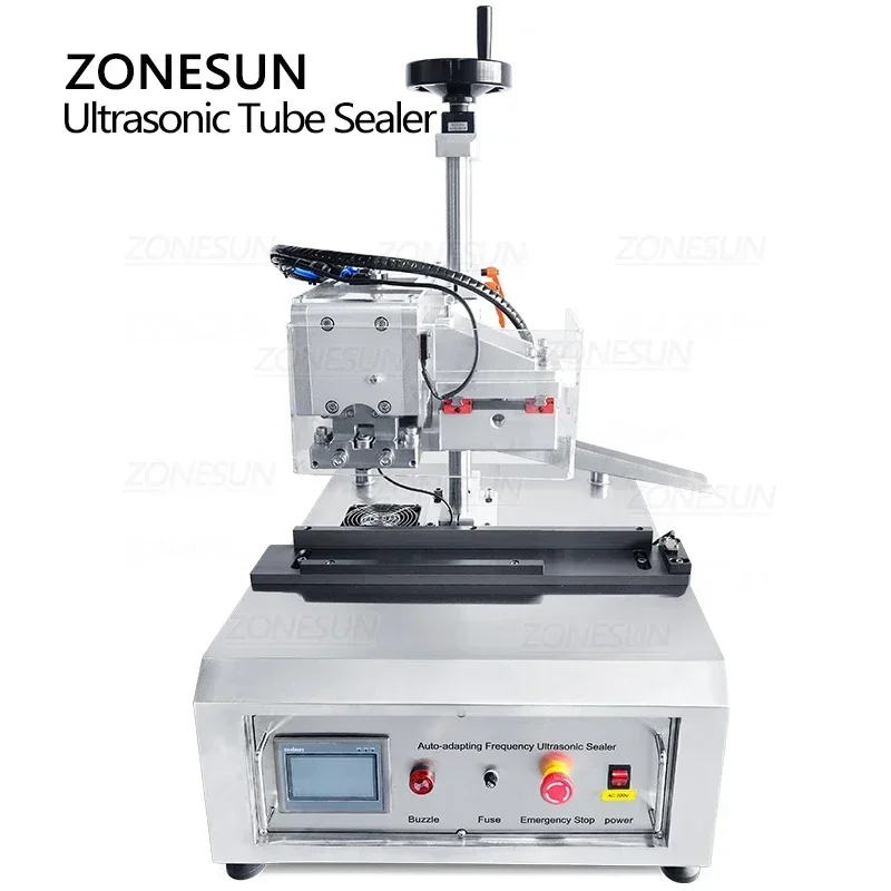 ZONESUN آلة الختم الحراري بالموجات فوق الصوتية ZS-FK003U لأنبوب البلاستيك المعدني الناعم 10-50 مم مع تهزهز قابل للتخصيص