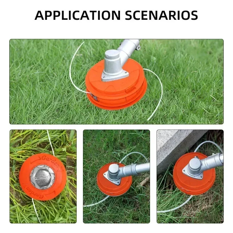 

Universal M10 Aluminum Nylon Brush Mower Bump Spool Grass Trimmer 2 Lines Cutter Head Thread Line String Saw Strimmer Garden