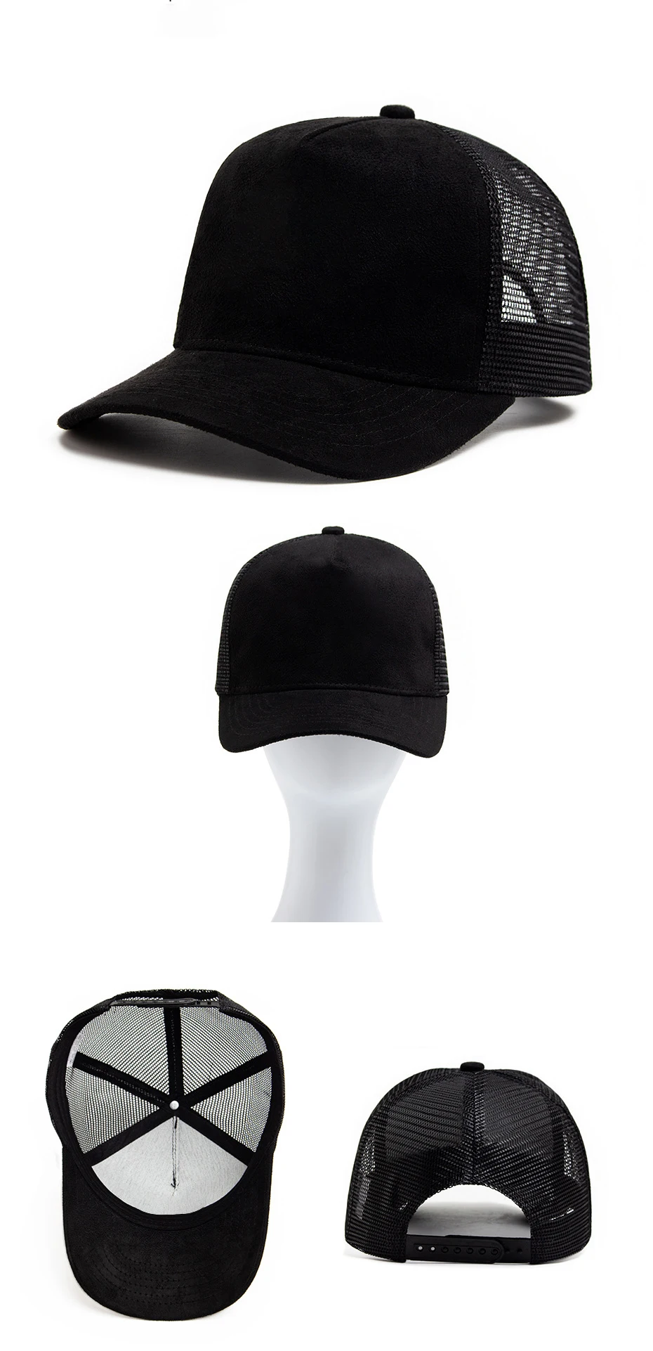Angepasst Gedruckt Logo Hochwertige Wildleder Mesh Baseball Hut Outdoor Sport Kappe Mode Männer Und Frauen Sport Snapback Caps – Detail 2