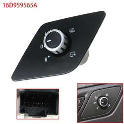 Electric Mirror Adjust Switch Folding Rear View Mirror Chrome Control Console Left Rudder For VW Jetta MK6 2011-2014 16D959565A