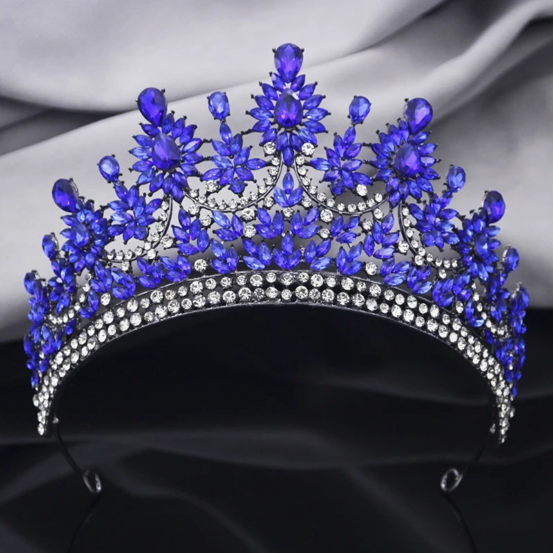 Opalrosa Krone Diadem Brautkronen für Frauen Diademe Hochzeitskleid-Krone Haarschmuck Prinzessin Geburtstag Kopfschmuck