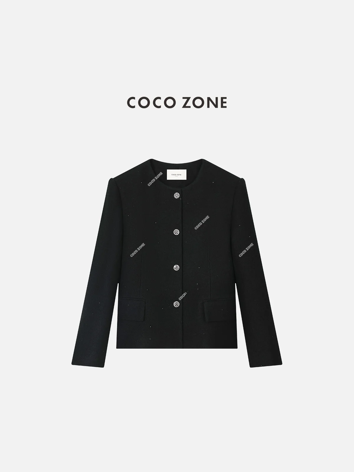 

Ele round Ne Small Fraance Sle Jaet with oulder Cotton Lined Single Women's ort Outerwear Spring 2025