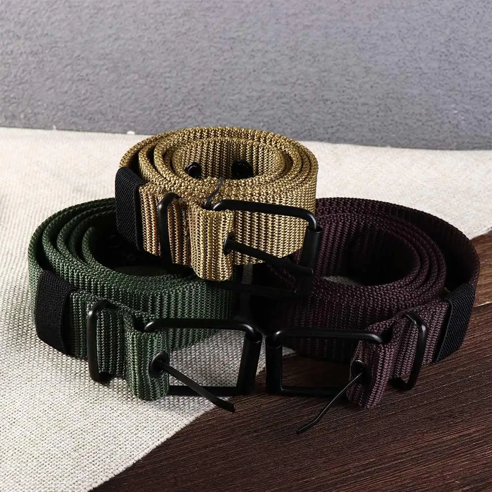 

Retro Trendy Hollow For Women Alloy Pin Buckle Student Canvas Waist Belts Man Waistbands Nylon Korean Waist Strap