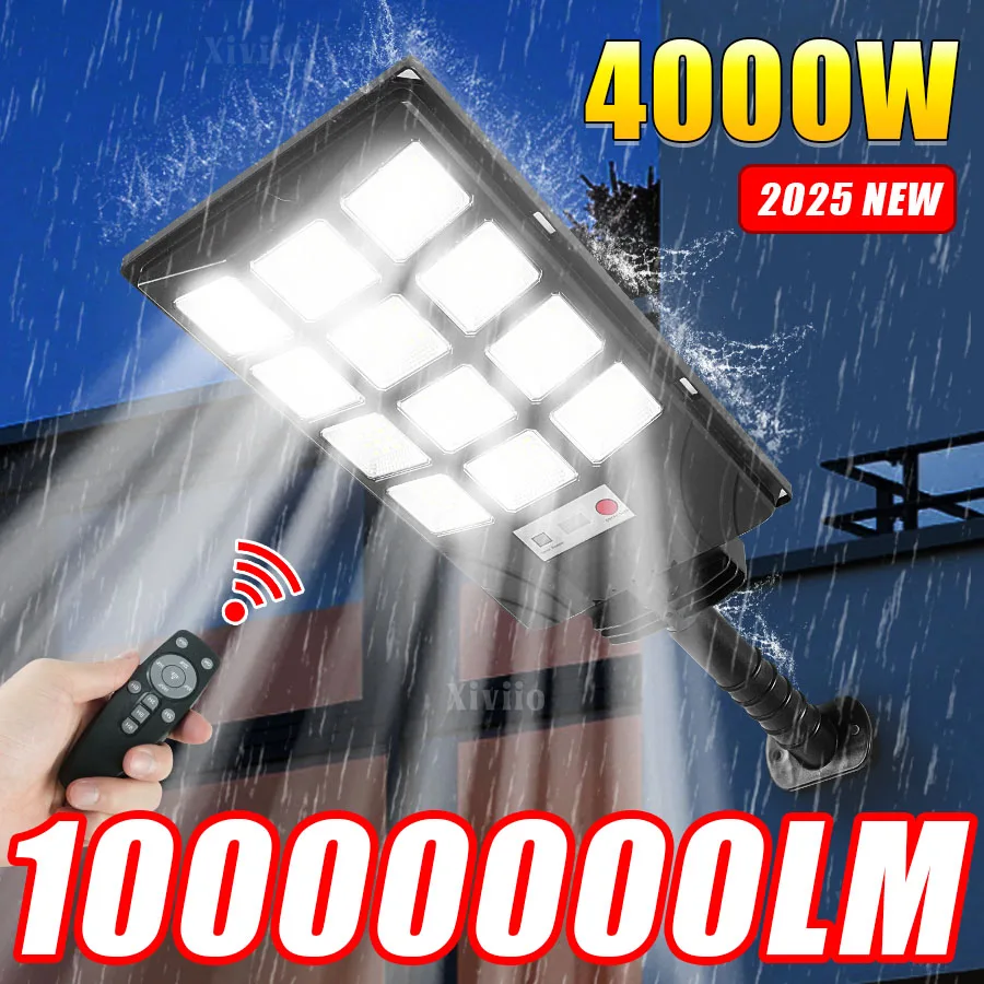 Pop 100000LM New Solar Light Outdoor Waterproof Street Lamp With Motion Sensor Solar Charging Flood Light Garden Courtyard Wall