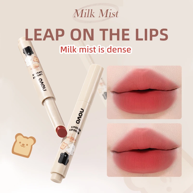 Soft Matte Lipstick Pen Velvet Mist Lip Makeup Long Lasting Waterproof Lip Clay 6 Colors Lip Cream Pin Rose Lipstick Makeup