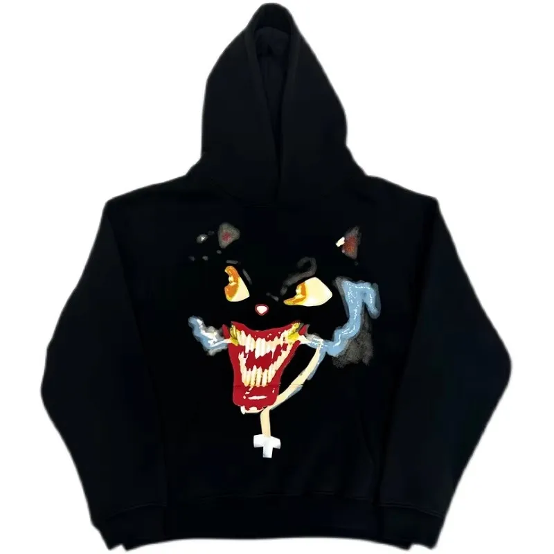 New 2024 Skull SON OF DARKNESS MERCH PLAYBOI CARTI WHOLE Pullover Hoodies Hoody hooded Sweatshirts velvet Cotton Thick #729