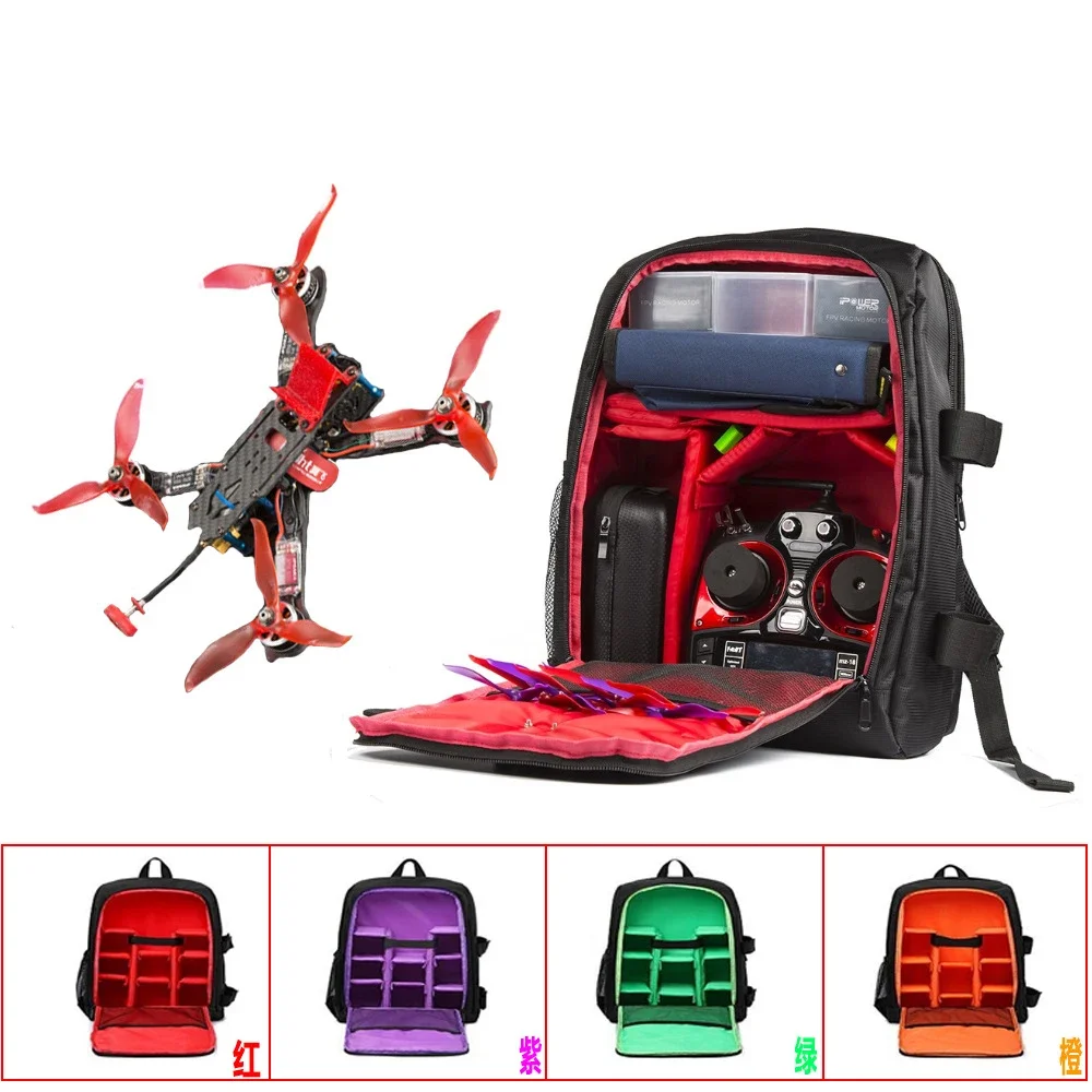 Portable Black Backpack Carry Bag Outdoor Case For FPV Racing Drone Storage Package Loading Unloading Model Accessories