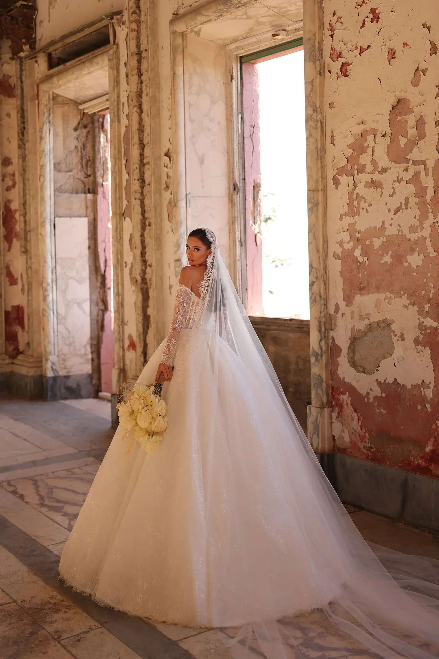 Flavinke カスタムメイド プリンセス エレガント チャーミング レース ウェディングドレス 2025 高級 ボールガウン 花嫁用