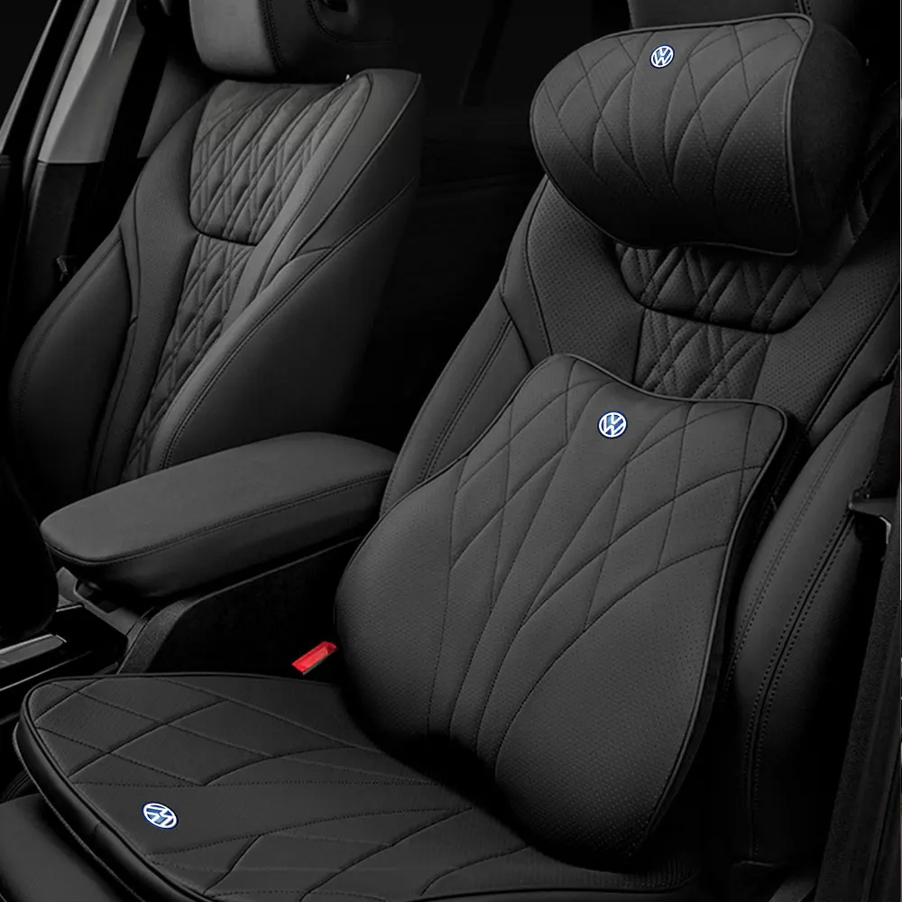 Car Lumbar Pillow Seat Breathable Cushion Auto Interior For Volkswagen VW Tiguan Jetta Scirocco Polo Rline Golf MK6 Passat B6 B8