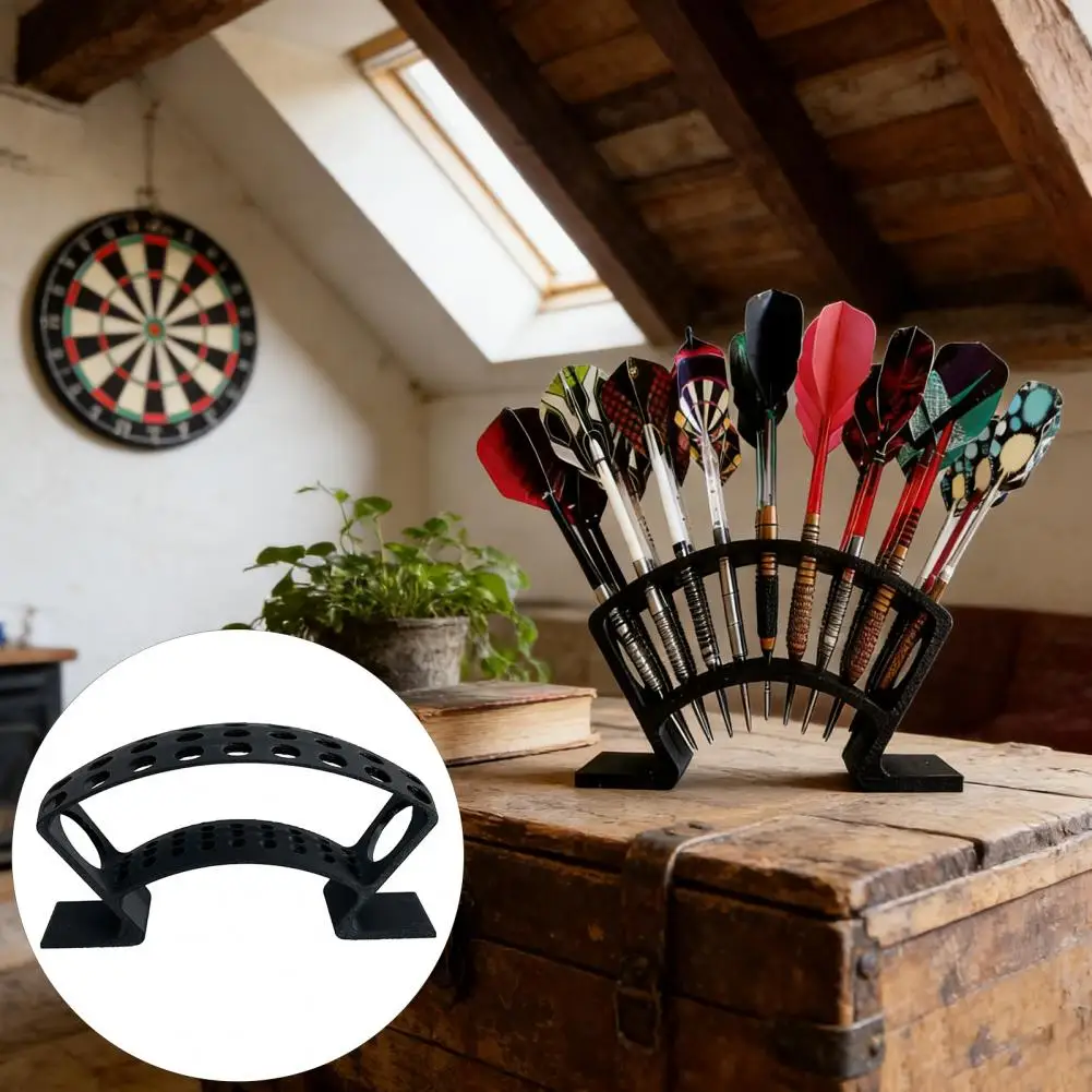 3D Printed Dart Holder Stand 16cm For Desk Shelf Tabletop Dart Display Rack Holds 27 Fully Assembled Steel Or Soft Tip Dart Home