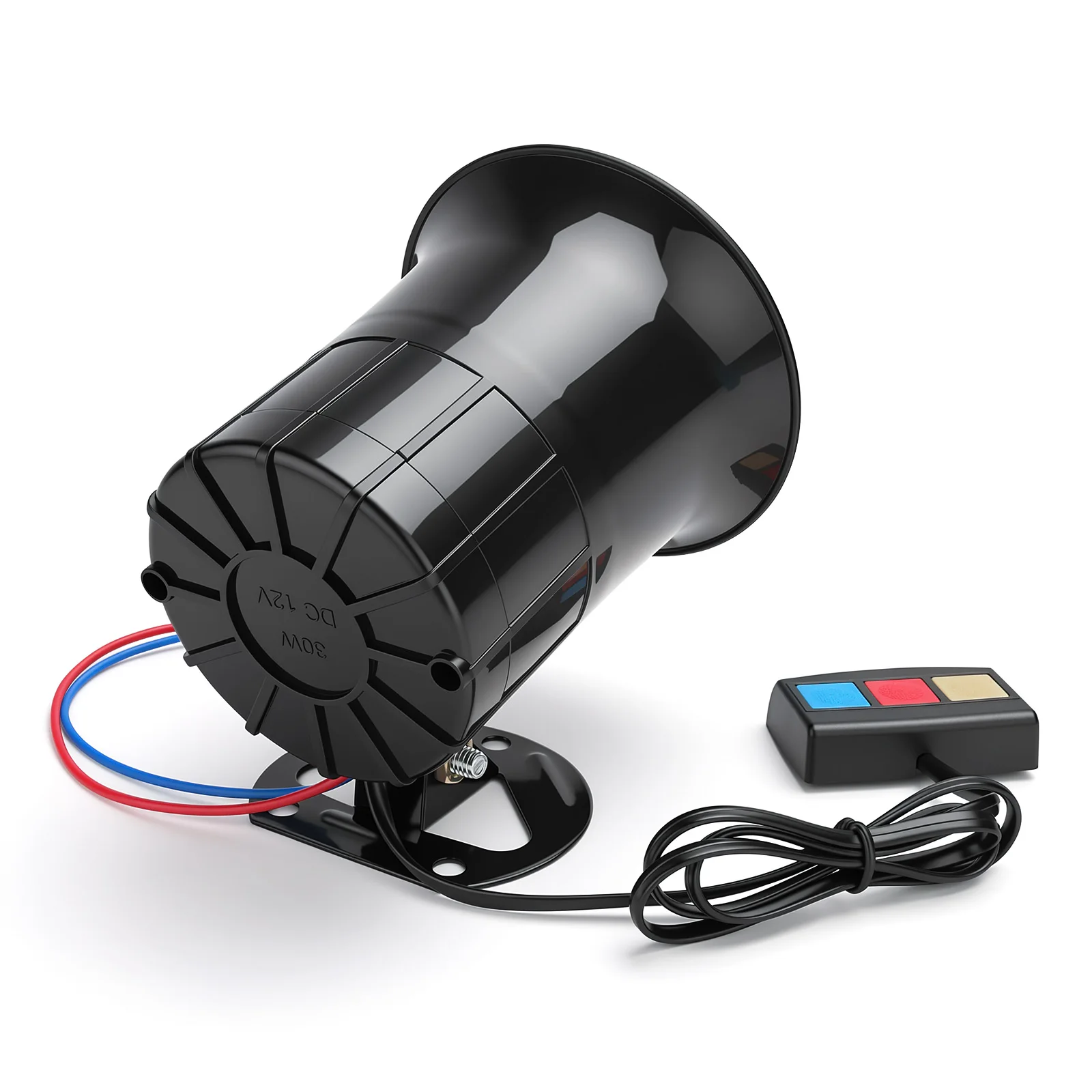 AD 12V Auto-Lautsprecher Alarmhorn Ton Signalgeber Auto-Sirene 60W Mikrofon PA-Lautsprechersystem Verstärker – Detail 2