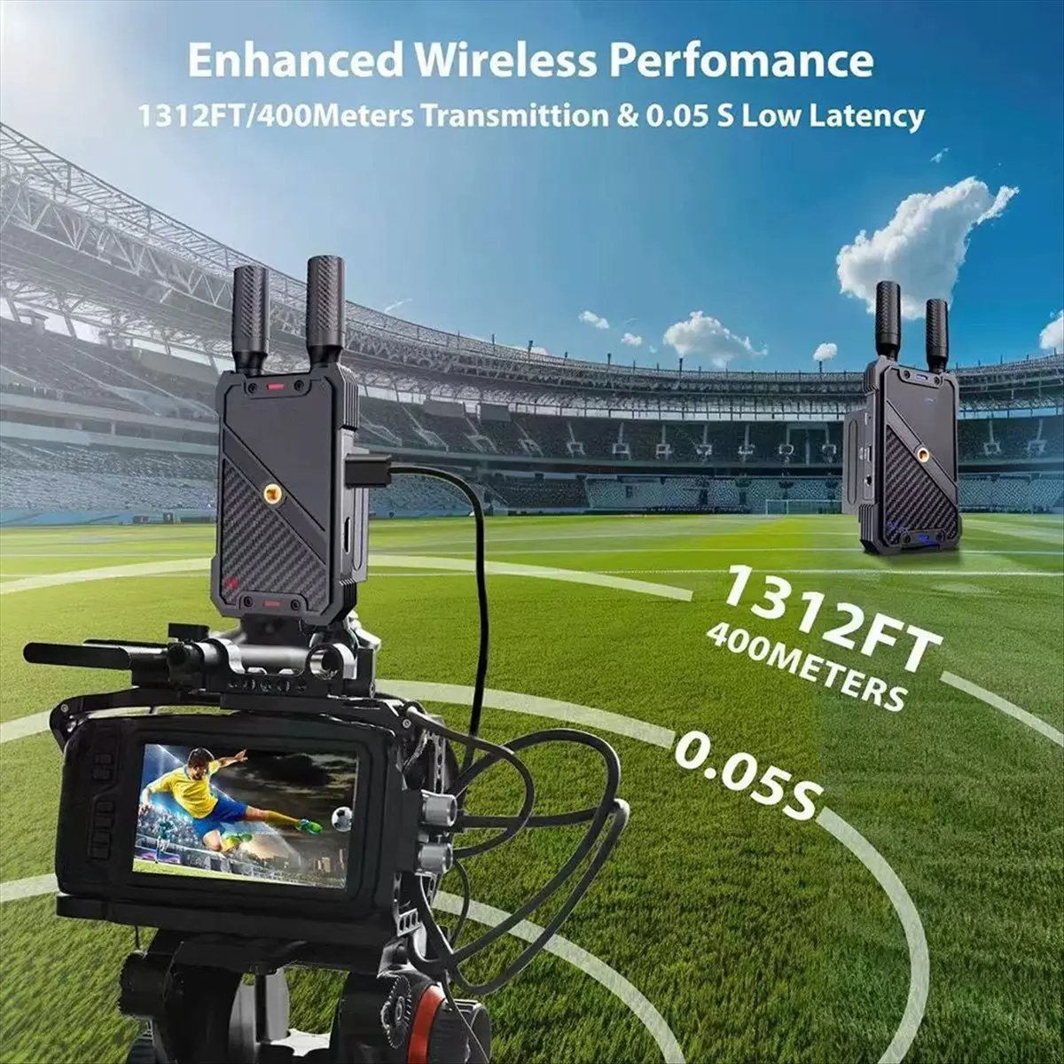 SPECIAL OFFER 400M Wireless -Compatible Video Extender 1080P Transmitter Receiver for Camera Laptop Gaming Projected to Monitor
