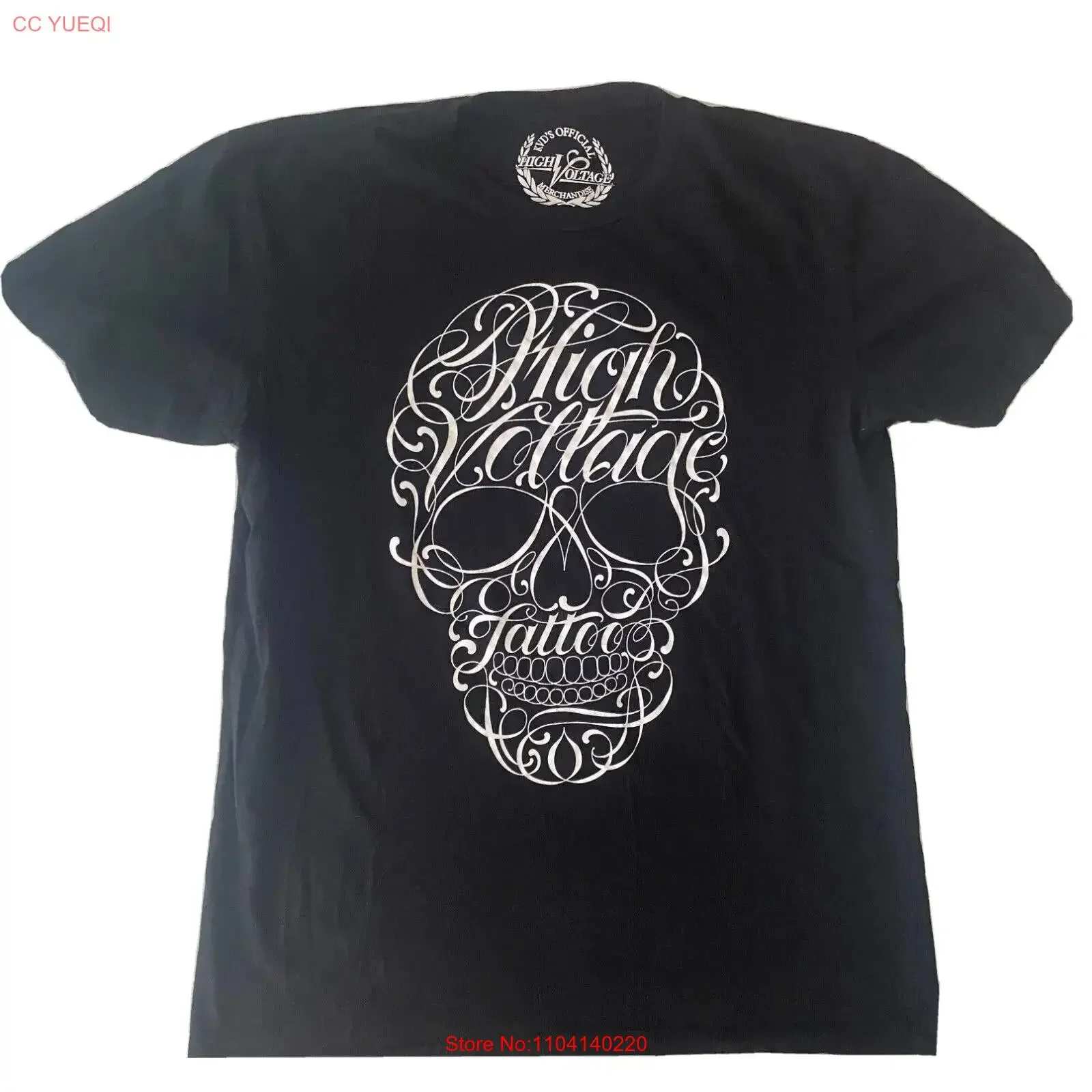 Skull Head Tattoo T Shirt By KDV's Official High Voltage Mens Med vintage Washed Versatile Stretched homme Slightly graphic
