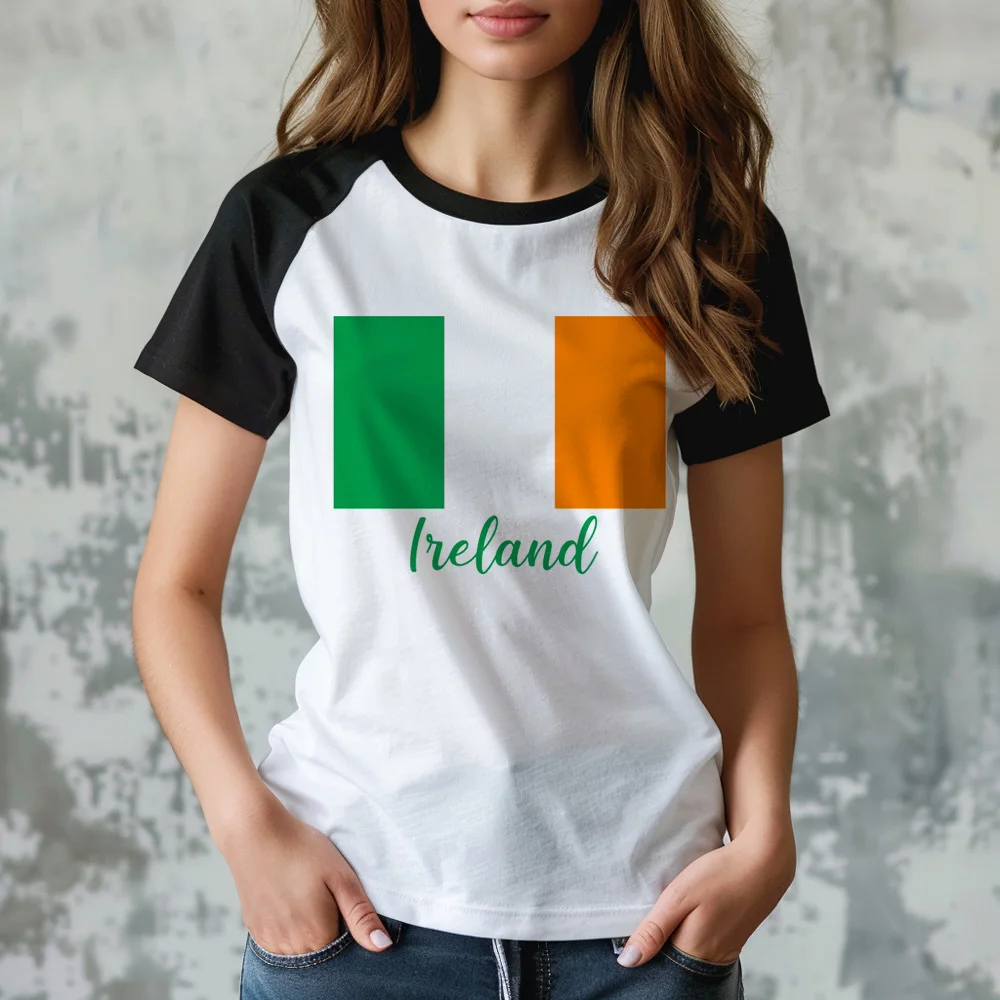 

Ireland tshirt women comic manga designer top girl comic designer graphic clothing