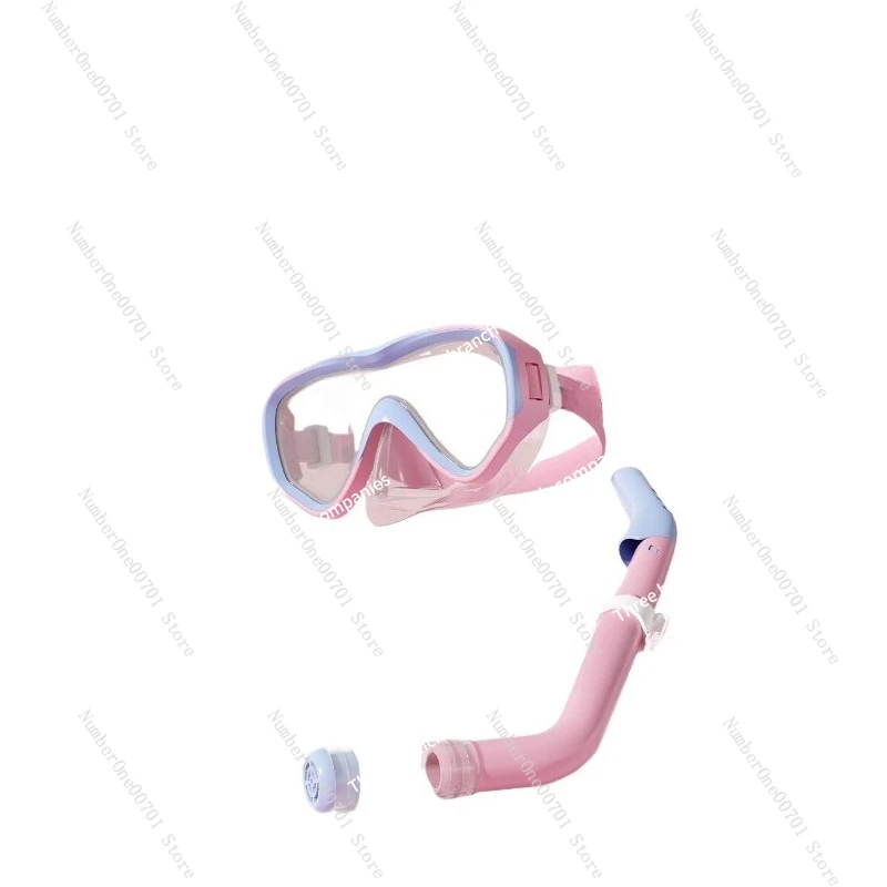 Children's diving goggles snorkeling Sanbao full wet snorkel set Boys and girls anti-fog snorkeling mask Professional equipment
